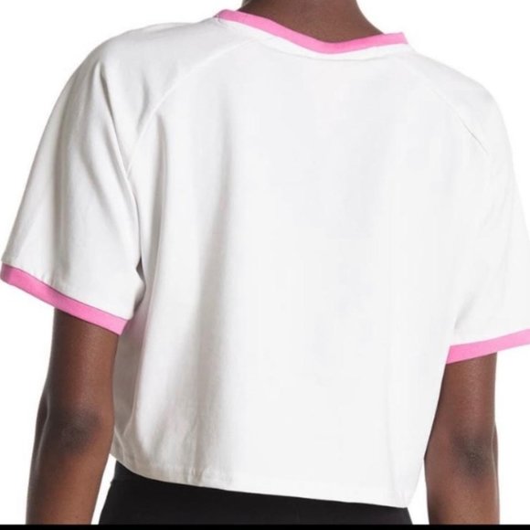 Kappa XL Active Authentic Sand Caraff Cropped Graphic Short Sleeve T-Shirt - Picture 2 of 7